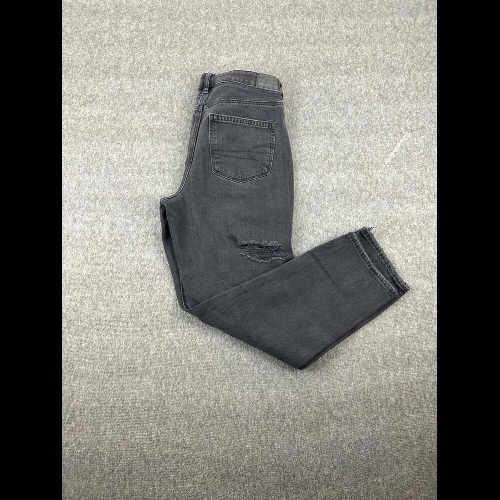 American Eagle Womens Black Ripped‎ Jeans Sz 8